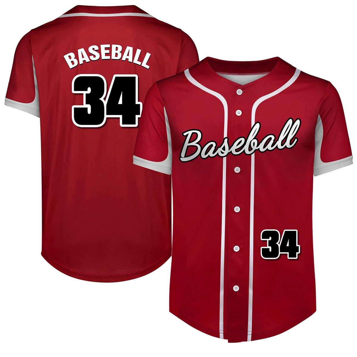 Full-Button Baseball Jersey